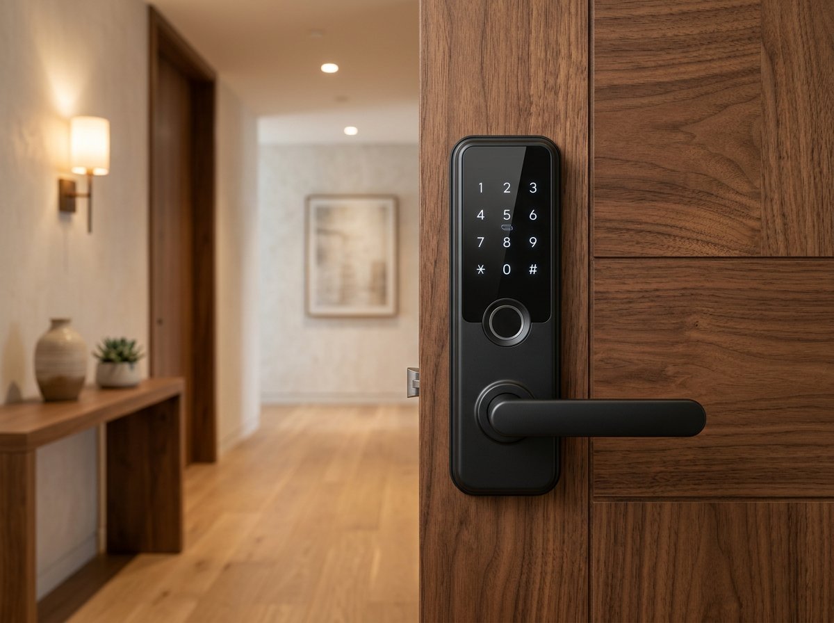 Smart door lock with keypad